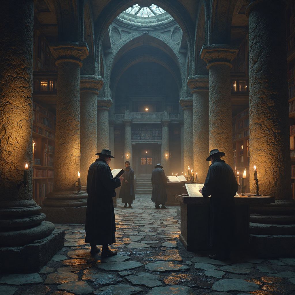 The ArcaneTrace headquarters with its distinctive runic architecture