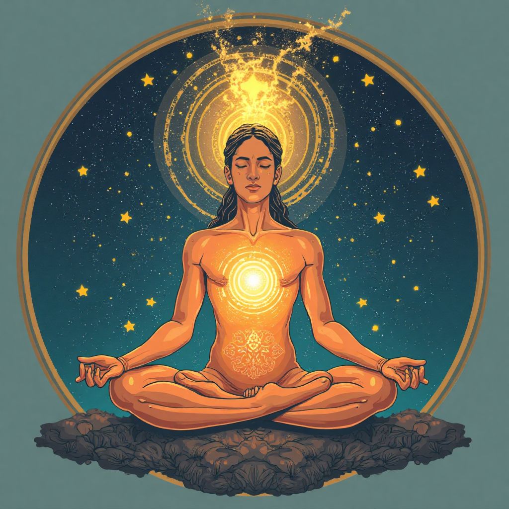 Spiritual seeker in meditation